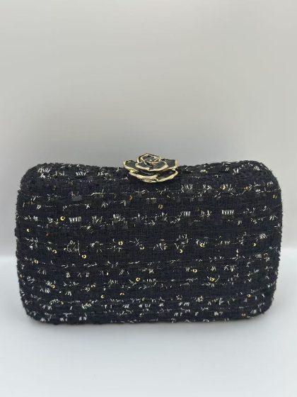 bolso flor negro perspectiva